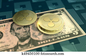 Shiny Ripple crypto-currency background