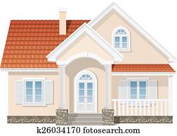 suburban house isolated suburban house isolated