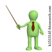 3d, בובה, -, איש עסקים, ב, a, קשור, עם, בחר