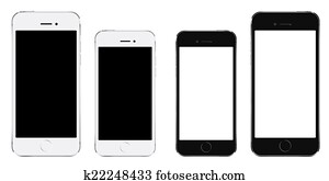 Brand new realistic mobile phone black smartphone in two sizes m Brand new realistic mobile phone black smartphone in two sizes m