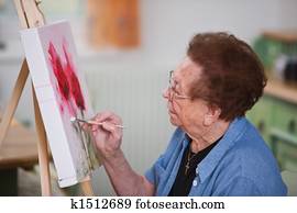 darbīgs, vecākais, paints, la, attēls, pa, vaļas brīdis