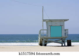 Lifeguard hut.