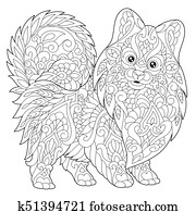 Sketch of spitz Clipart | k4503314 | Fotosearch