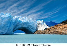 ponte, de, gelo, em, Perito, moreno, glacier.