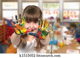 sala aula, quadro, em, jardim infância