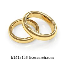 Two gold wedding rings Two gold wedding rings