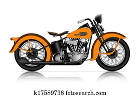 במידה רבה, פרט, דוגמה, של, קלאסי, אופנוע