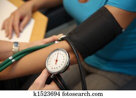 doutor médico, em, a, pressão sangue