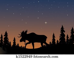 Moose Silhouette Moose Silhouette