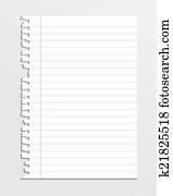 Small note paper sheet