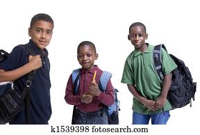 americano africano, estudantes