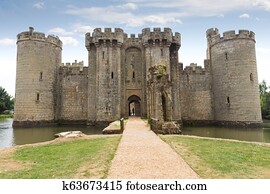 Ancient Bodiam castle in Sussex England UK