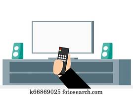 aufpassender fernsehapparat