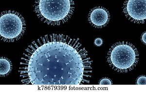 Coronavirus, COVID-19 - 3D illustration Coronavirus, COVID-19 - 3D illustration