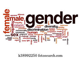 Gender word cloud concept
