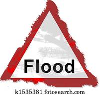 grunge flood sign grunge flood sign