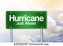 Hurricane Green Road Sign, Business Concept Hurricane Green Road Sign, Business Concept