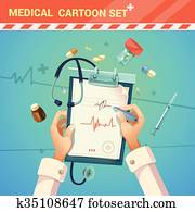 Medicine Cartoon Illustration Medicine Cartoon Illustration