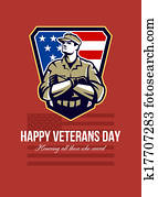 American Soldier Veterans Day Greeting Card American Soldier Veterans Day Greeting Card