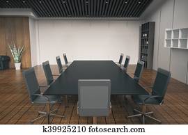 Conference desk in room
