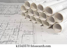 engenharia, e, desenhos arquitetônicos