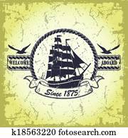 Stamp with a nautical theme