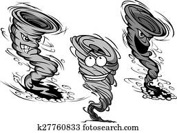 wütend, karikatur, tornado, und, orkan, charaktere wütend, karikatur, tornado, und, orkan, charaktere