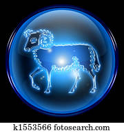 Aries zodiac button icon