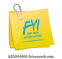 fyi for your information memo illustration design