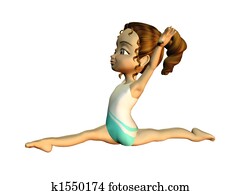 Girl doing gymnastics