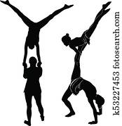 Acrobatic stunt Clipart | k52737862 | Fotosearch