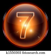 number seven icon. number seven icon.