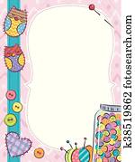 Sewing Patches Buttons Frame Sewing Patches Buttons Frame