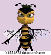 very sweet render of a honey bee in yellow and black with Clipping Path very sweet render of a honey bee in yellow and black with Clipping Path