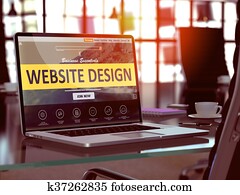 אתר אינטרנט, עצב, מושג, ב, מחשב נייד, screen.