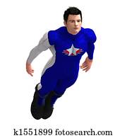 כחול, גיבור על