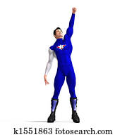 כחול, גיבור על