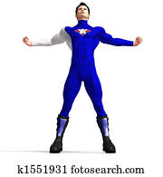 כחול, גיבור על