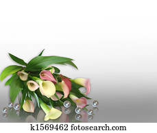 Calla Lilies and pearls Corner design Calla Lilies and pearls Corner design