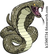 Cobra snake about to strike illustration Cobra snake about to strike illustration