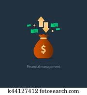 finances, et, investissement, gestion, budget, planification, composé, intérêt, revenu