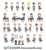 Group of business and office people. Group of business and office people.