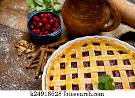 Homemade cherry pie