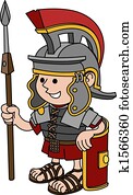 Illustration of Roman soldier Illustration of Roman soldier