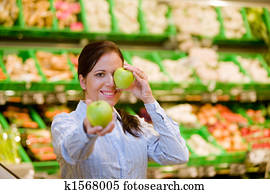 käufe, von, frucht, gemuese, in, dass, supermarkt