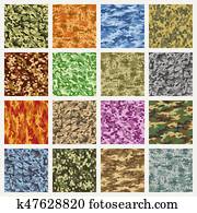 Military and marine uniform camouflage patterns Military and marine uniform camouflage patterns