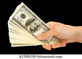 money in hand