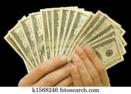 money in hands