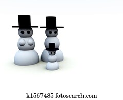 איש שלג, משפחה