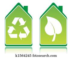 ירוק, אקולוגיה, בתים